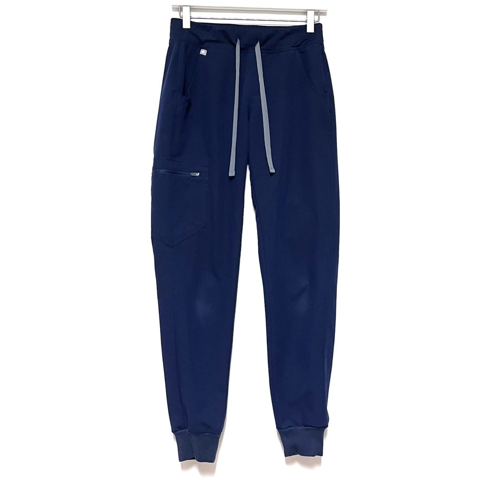 Figs Zamora Jogger Scrub Pants Core FIONX Navy Size XS Women’s Medical Uniform - Picture 2 of 12